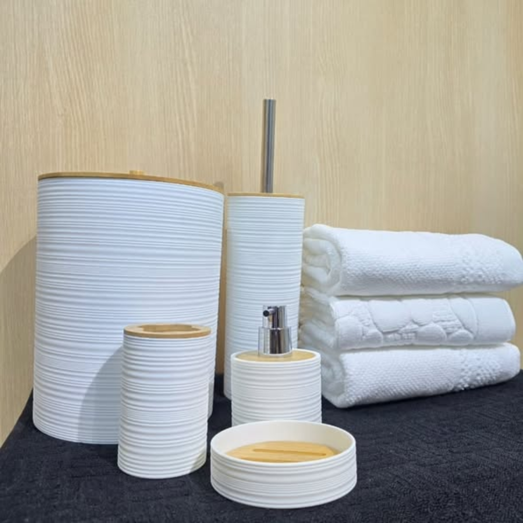 5Pcs Round Bathroom Accessories Set
