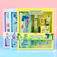 School Cartoon Stationery Set Gift Box