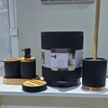 6Pcs Round Ribbed Bathroom Set