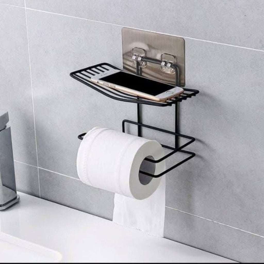 Wall mounted wrought iron tissue holder