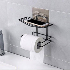 Wall mounted wrought iron tissue holder