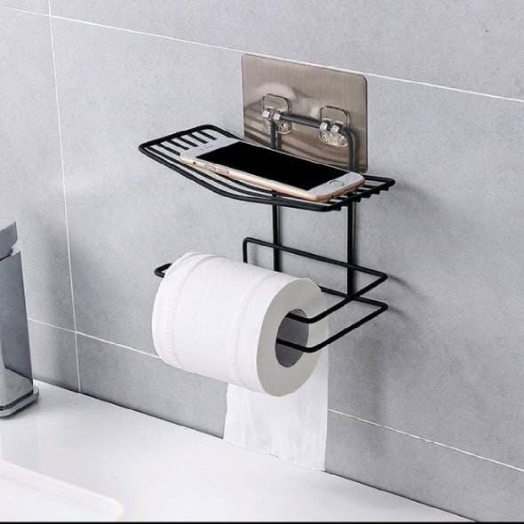 Wall mounted wrought iron tissue holder