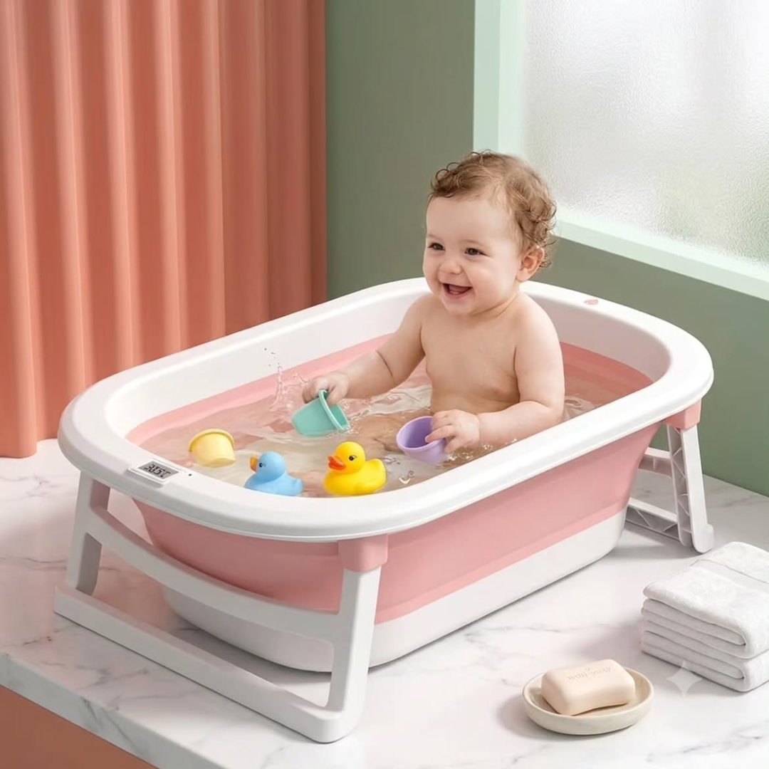 Foldable Baby Basin with Thermometer