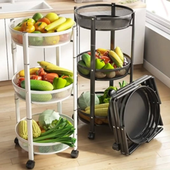 Kitchen Foldable Multi-Layer Storage Rack
