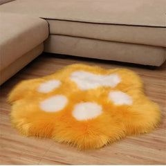 Cute Cat Paw Pattern Soft Plush Carpet