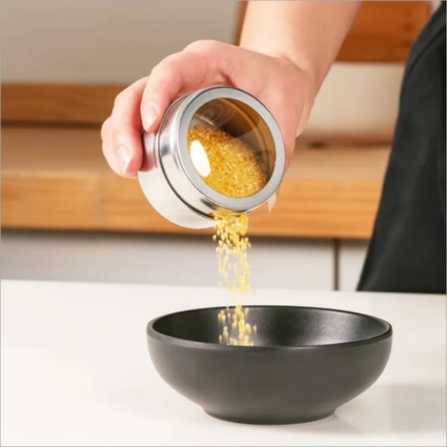 Stainless spice rack