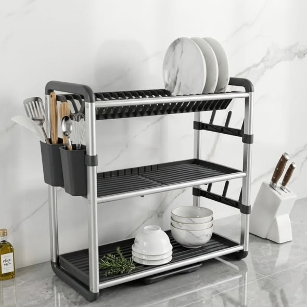 Aluminium + Plastic Dish Rack