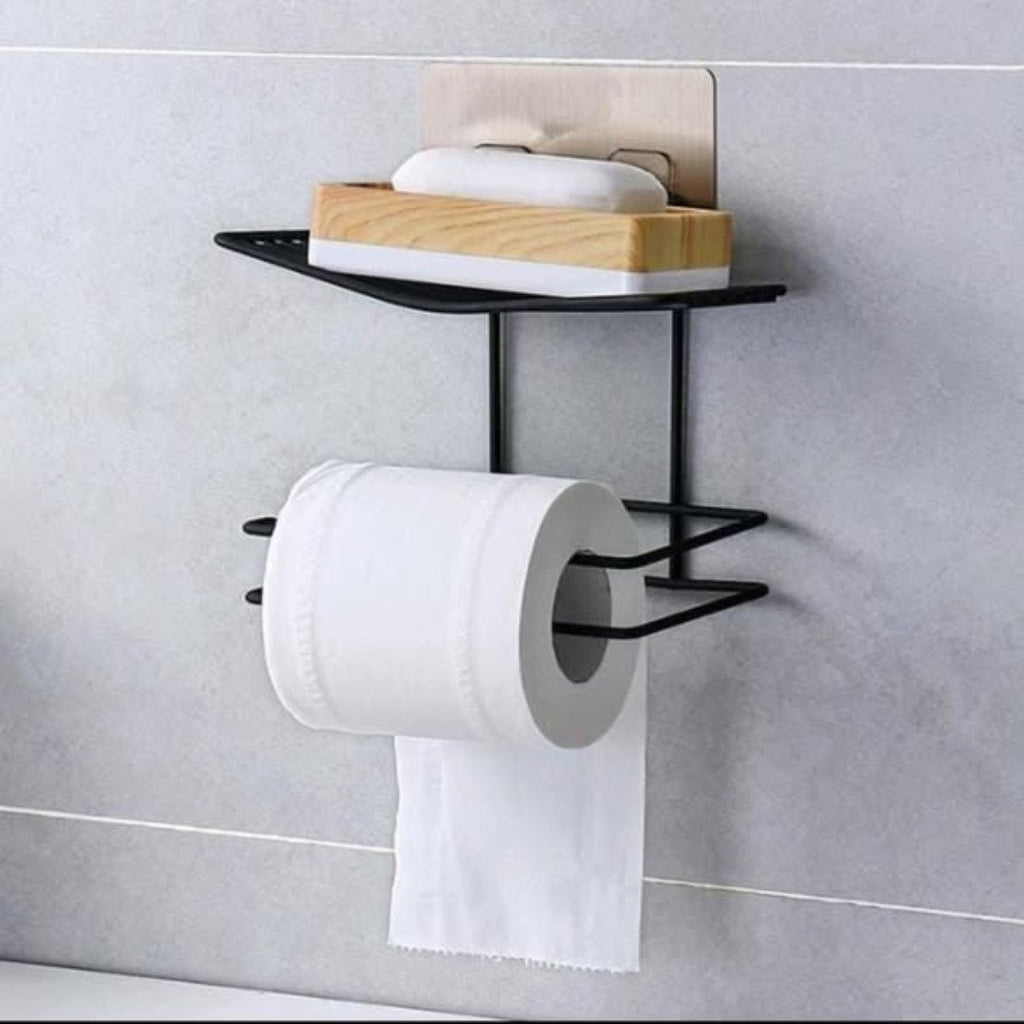 Wall mounted wrought iron tissue holder