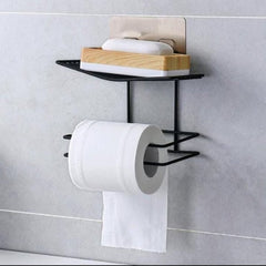 Wall mounted wrought iron tissue holder