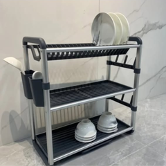 Aluminium + Plastic Dish Rack