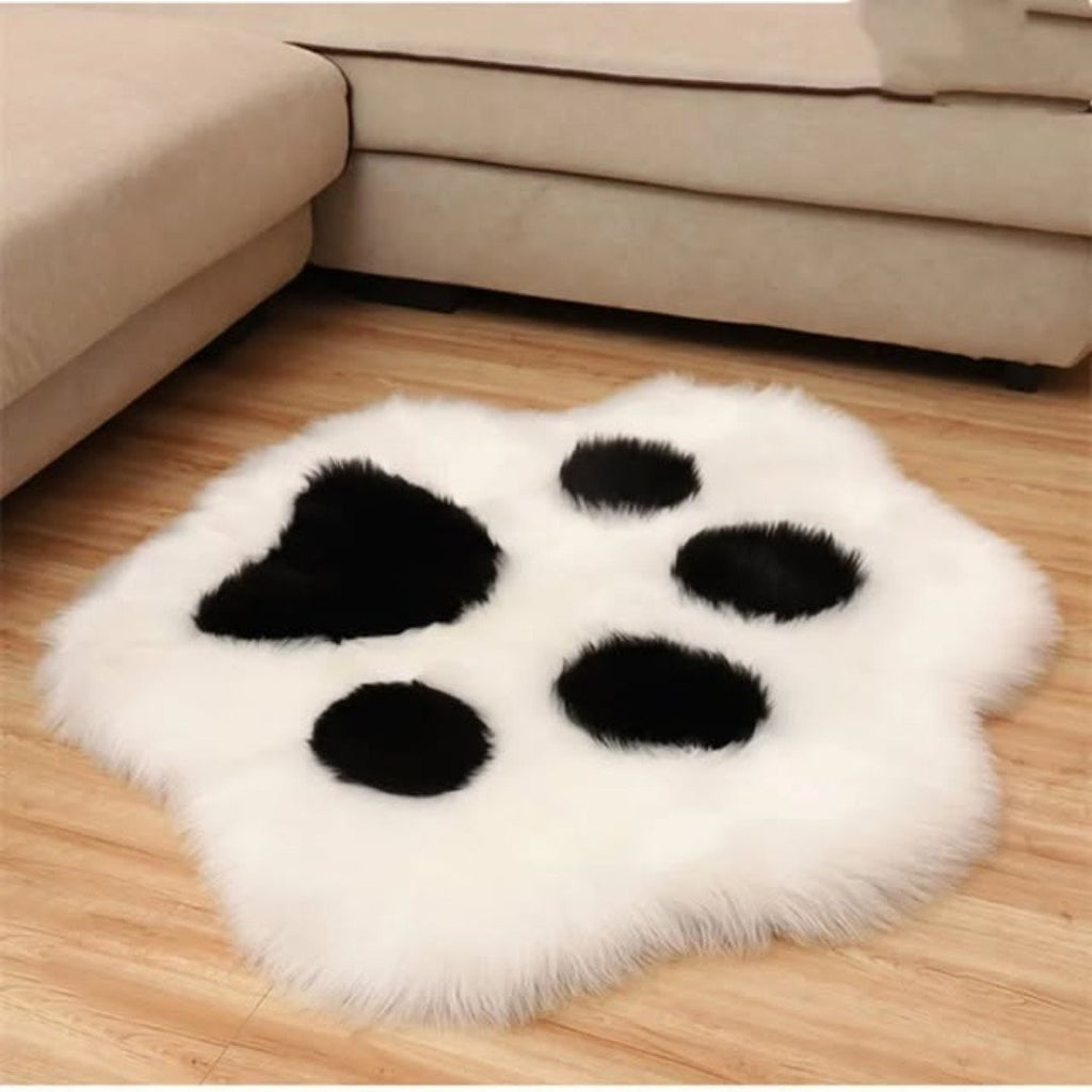 Cute Cat Paw Pattern Soft Plush Carpet