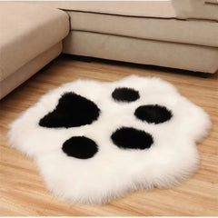 Cute Cat Paw Pattern Soft Plush Carpet