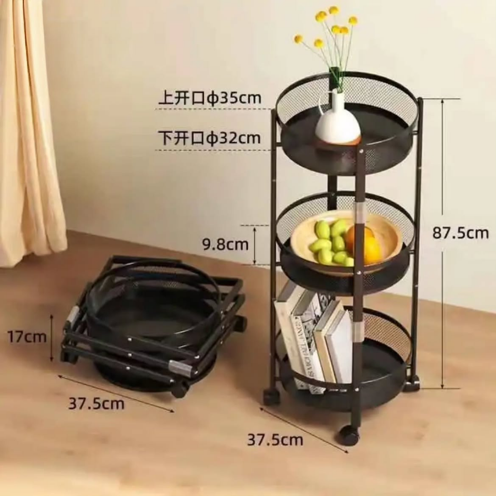 Kitchen Foldable Multi-Layer Storage Rack