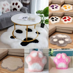 Cute Cat Paw Pattern Soft Plush Carpet