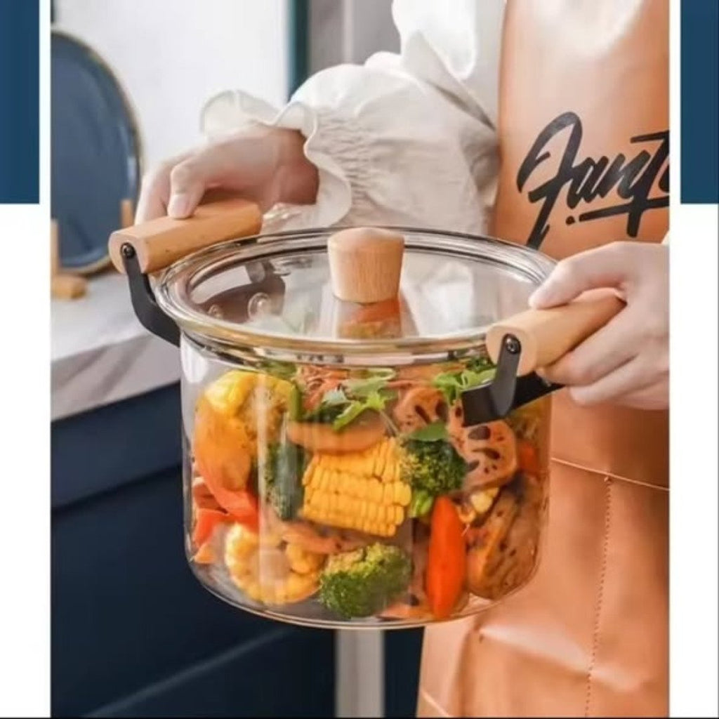 5.5L Borosilicate Glass Cooking Pot