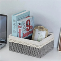 Woven paper rope baskets