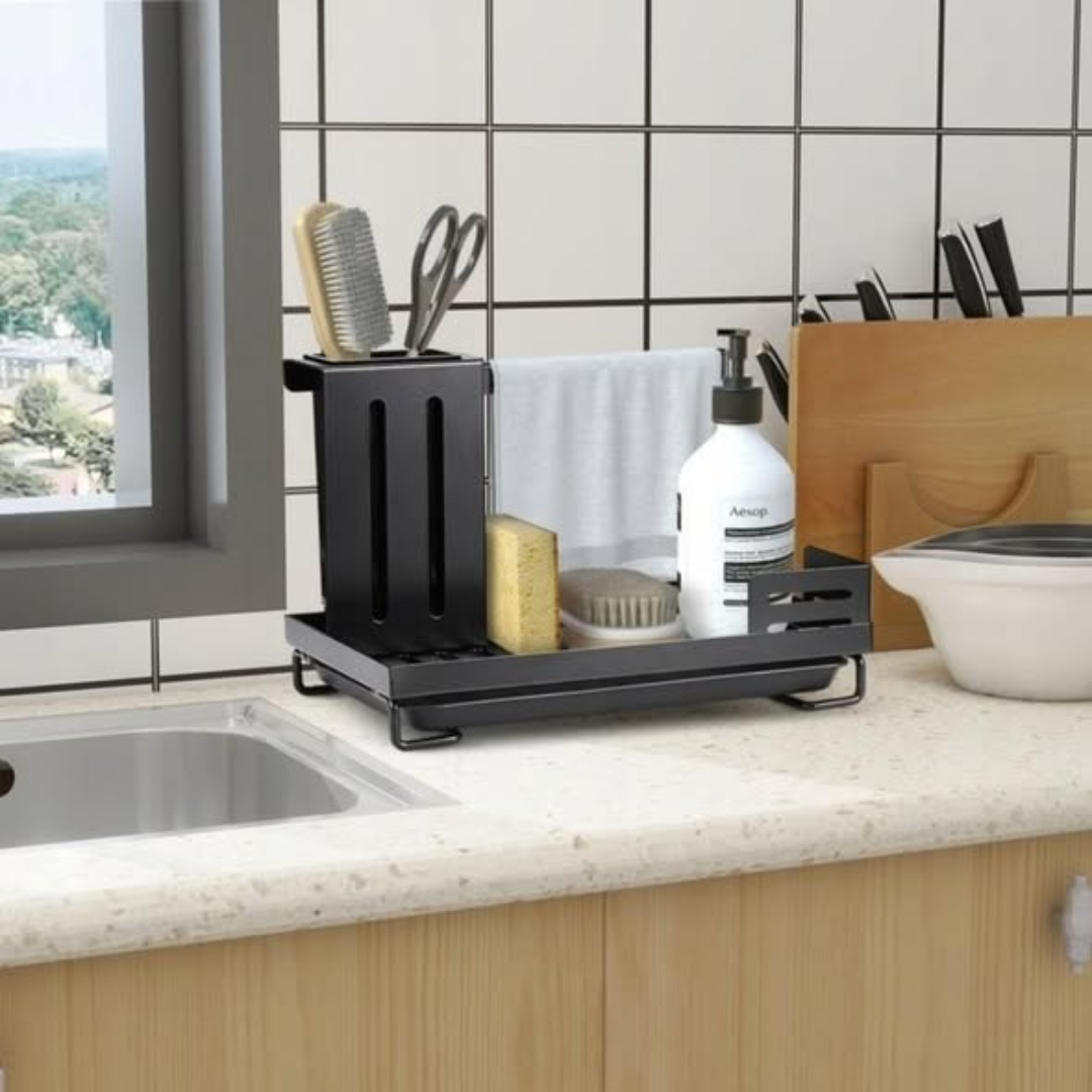 Carbon Steel Rust Proof Steel Kitchen Sink Organizer Caddy