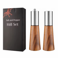Bamboo Pepper and Salt Grinder Set