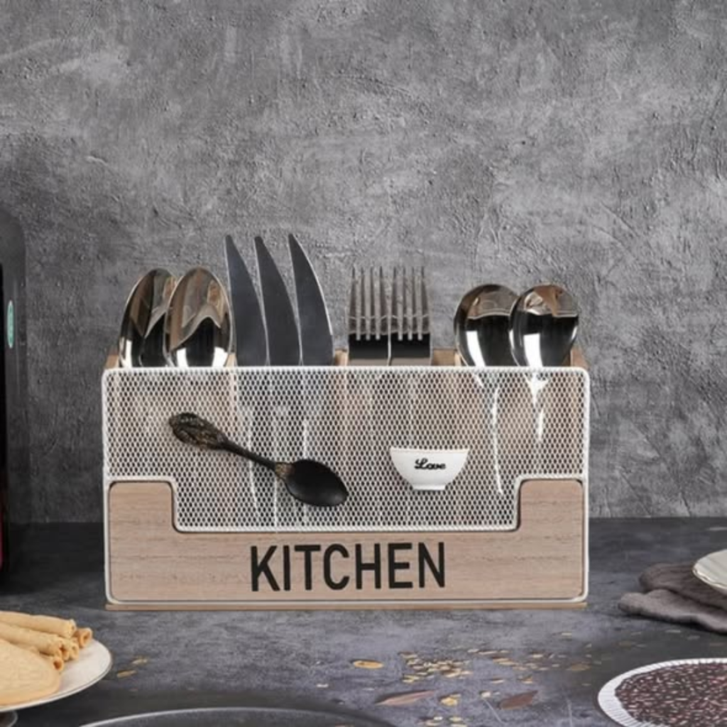 Wooden Kitchen Utensils Holder