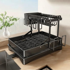 2 Tier Foldable Dish Drying Rack