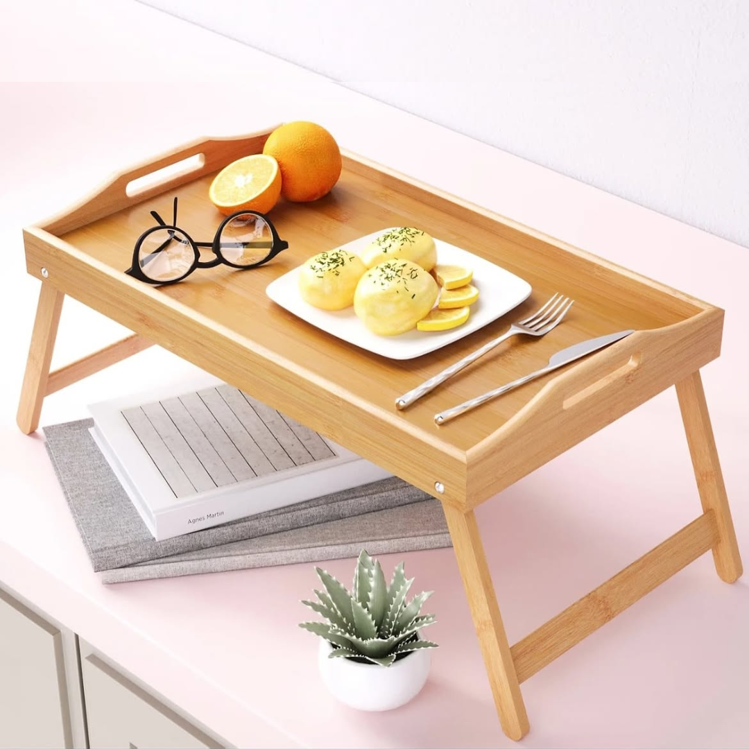 Foldable Bamboo Bed Tray