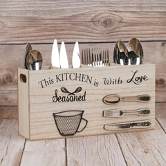 Wooden Kitchen Utensils Holder