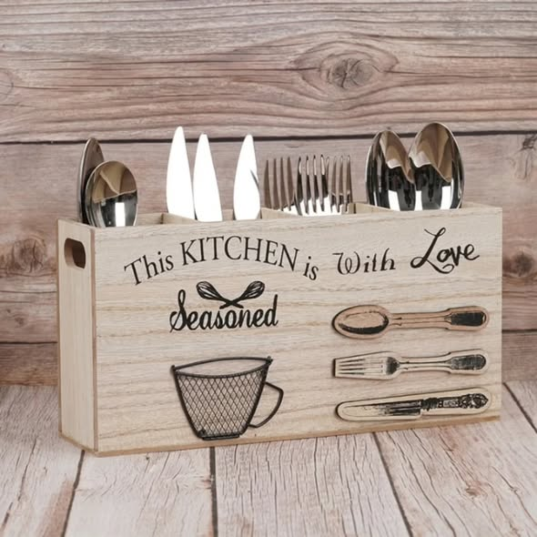 Wooden Kitchen Utensils Holder