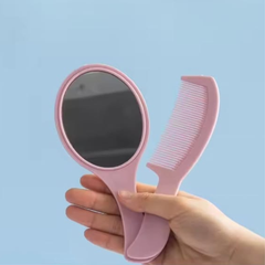 Hand mirror comb set
