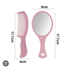 Hand mirror comb set
