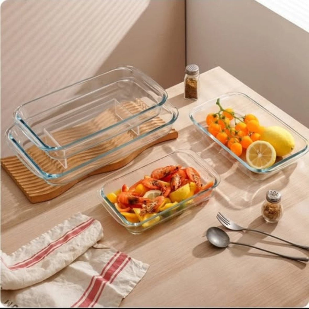 3 in 1 Glass Baking Tins