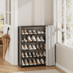 8-Layer Shoe Rack Organizer with Fabric Dustproof Cover
