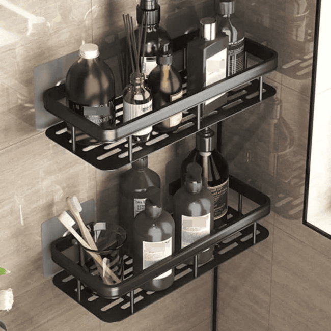 2pcs Aluminum Alloy Rectangular Shelf