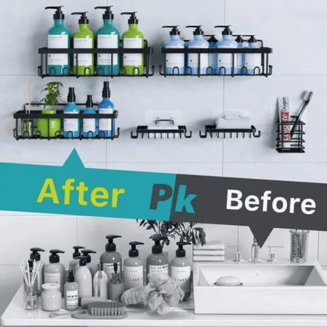 6pcs Set Shower Caddy Shelf/Bathroom Organizer