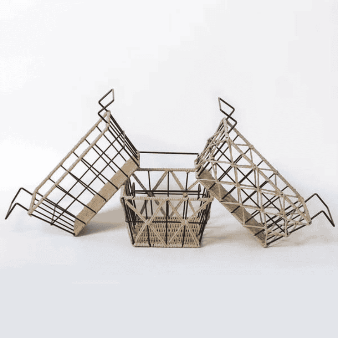 Woven Collection Wire Storage Basket