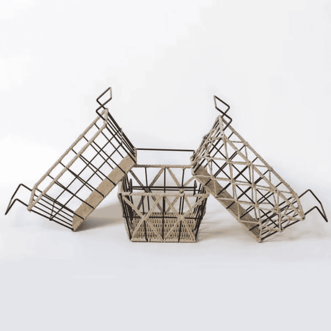 Woven Collection Wire Storage Basket