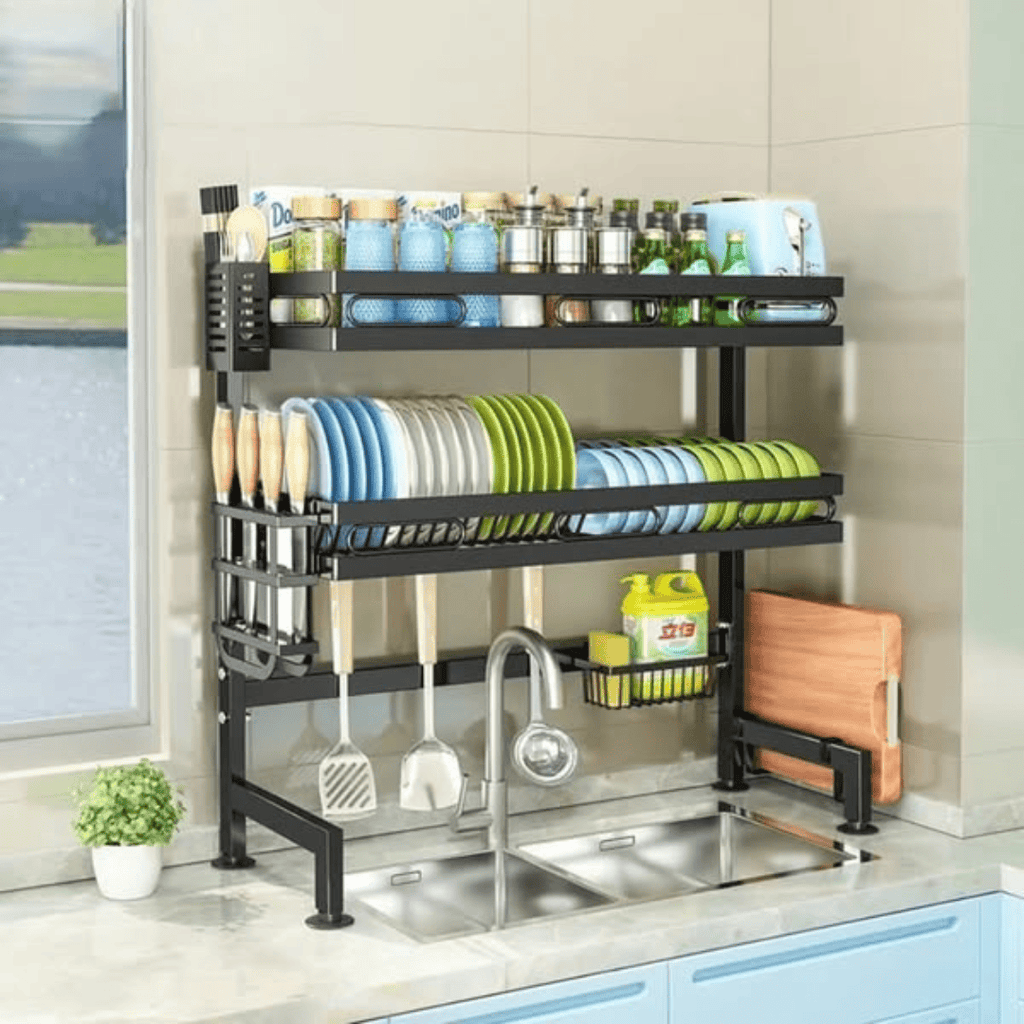 Heavy Duty Over-the-Sink Double Dish Rack