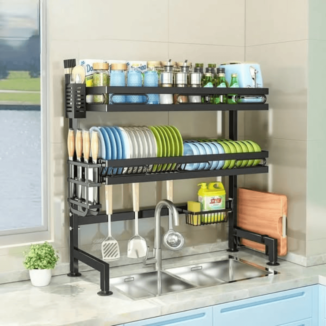 Heavy Duty Over-the-Sink Double Dish Rack