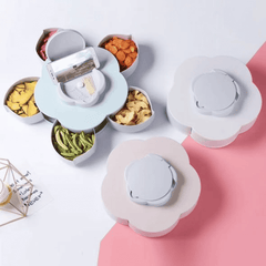 5 Petal Snack Plum-Shaped Rotating Fruit Bowl