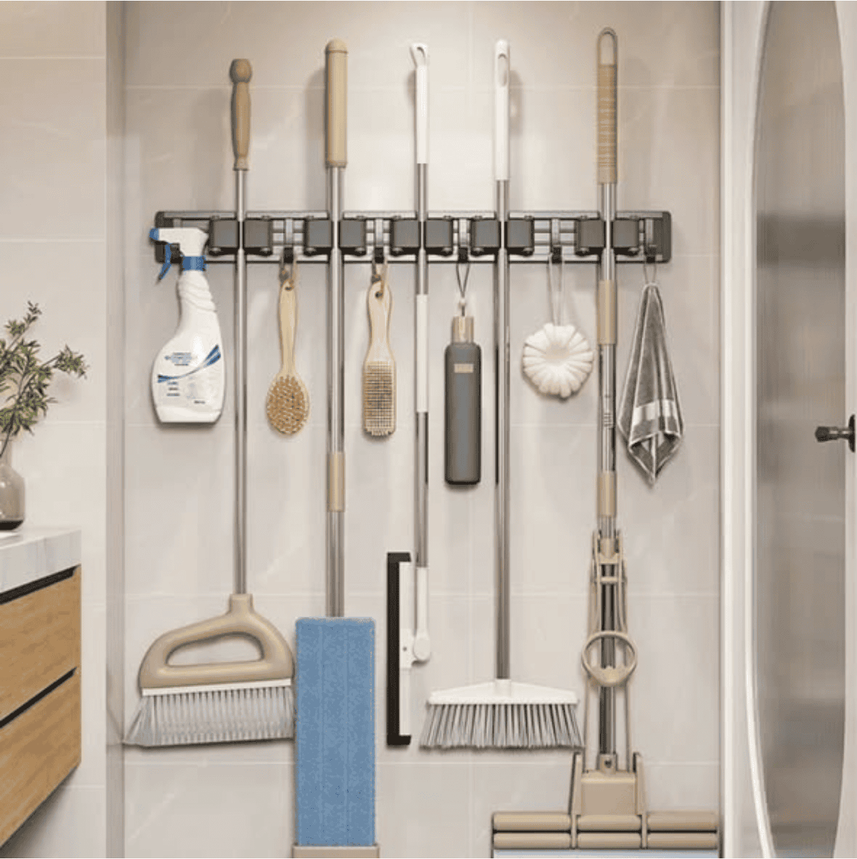 Wall Mounted Mop Holder