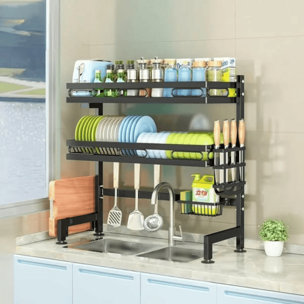 Heavy Duty Over-the-Sink Double Dish Rack