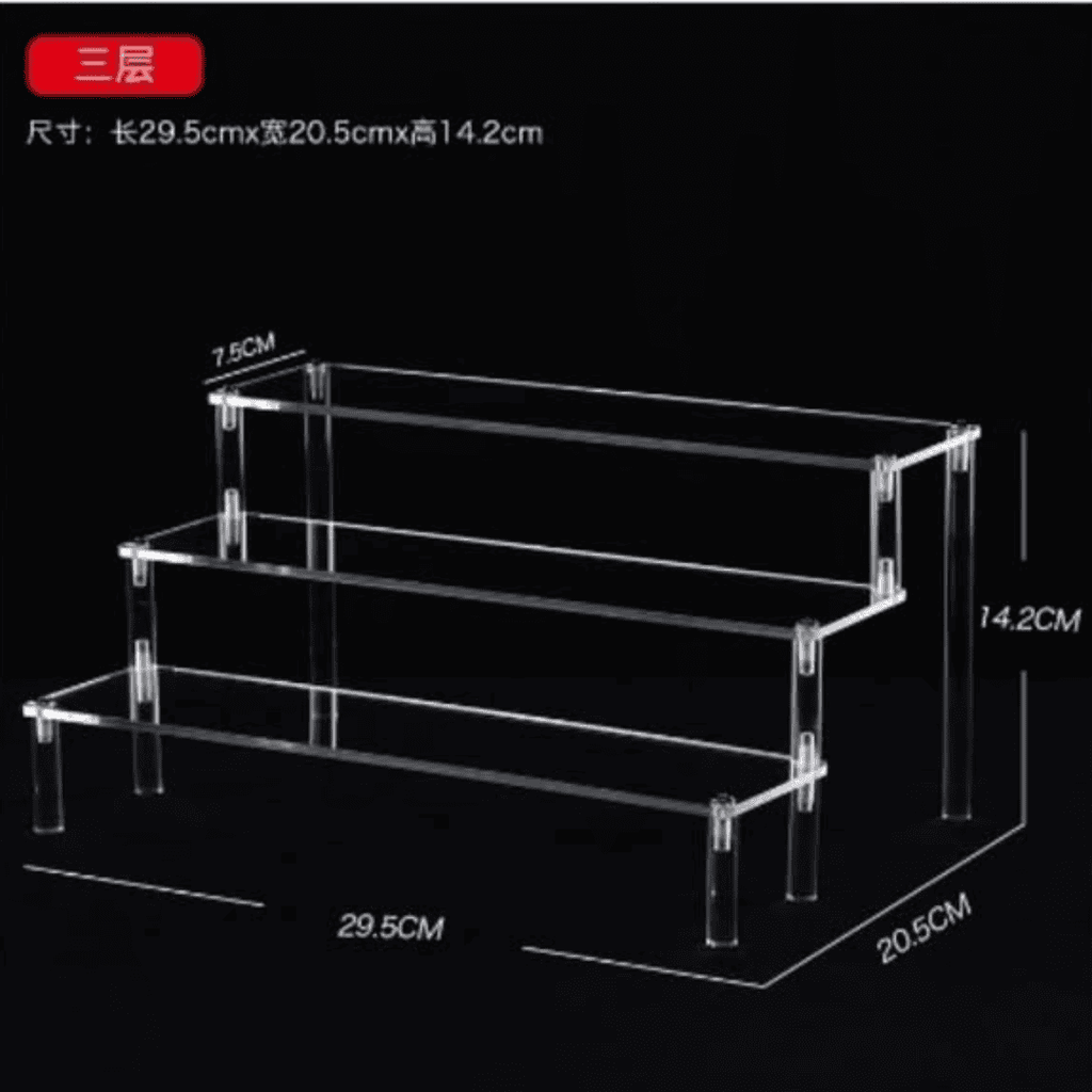 3 Tier Clear Display Rack