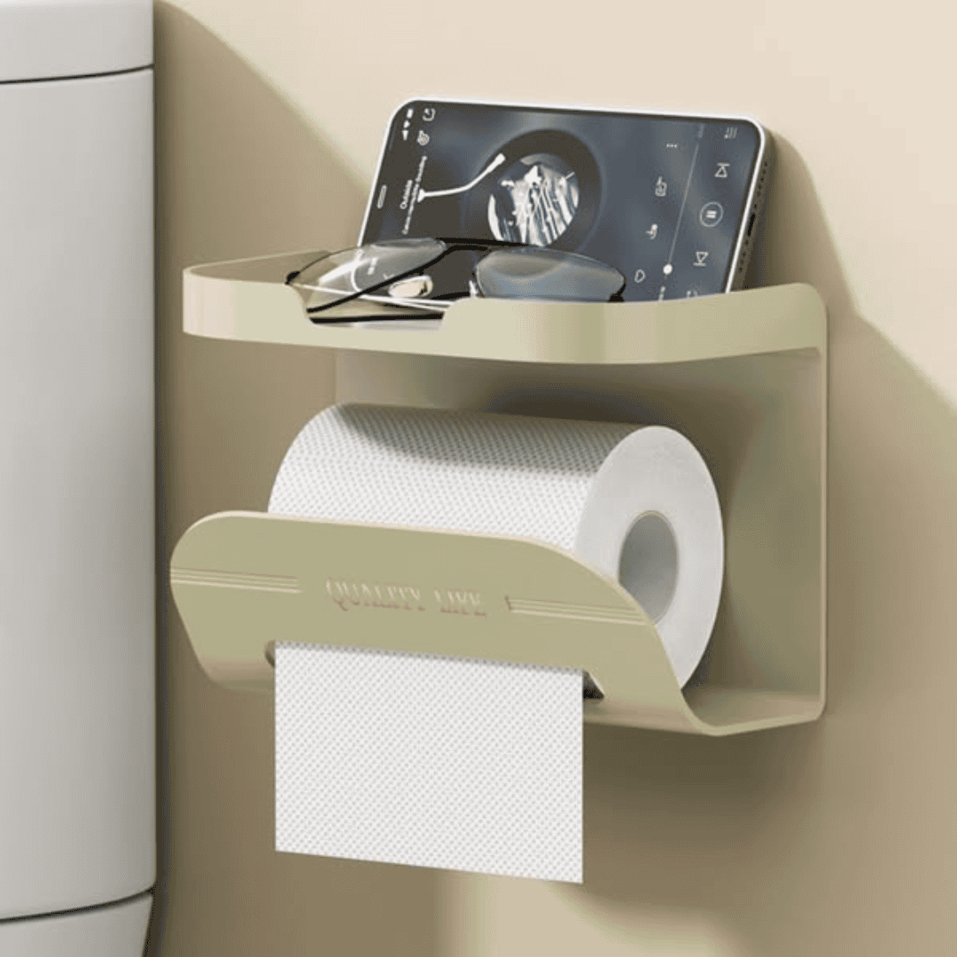 2-in-1 New Design Tissue Holder and Shelf