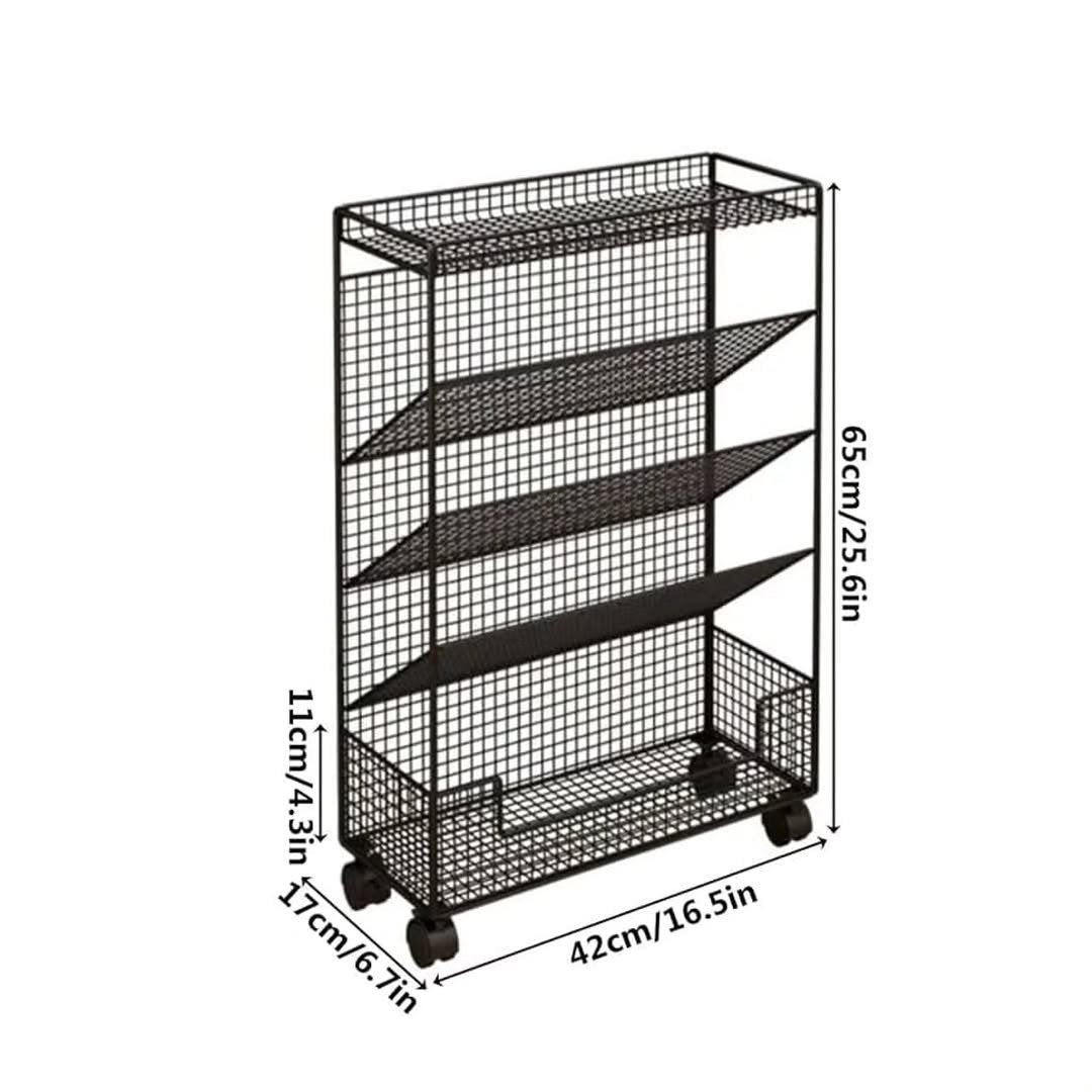Multipurpose Bookshelf Stand with Wheels