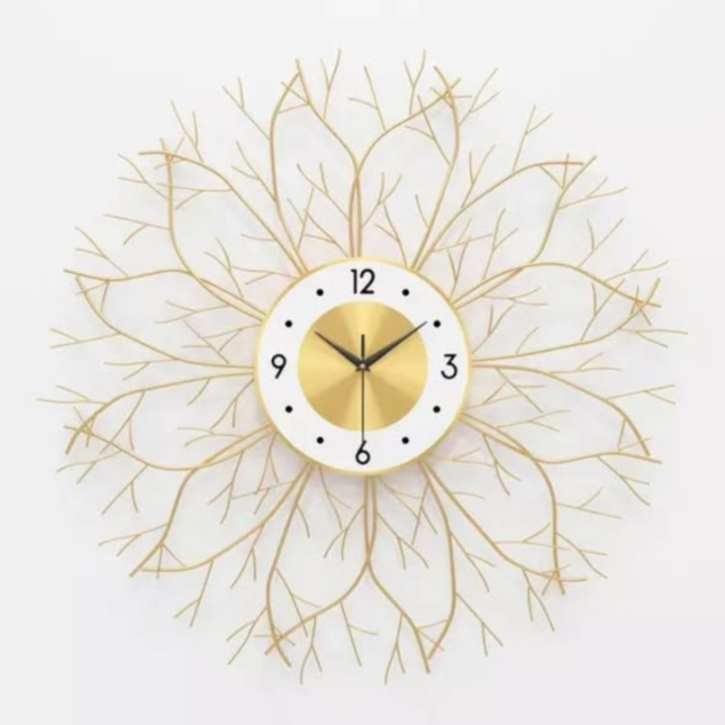Antique Pendulum Metal Framed Wall Clock