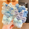 Cute Bowknot Flower Scrunchies Set