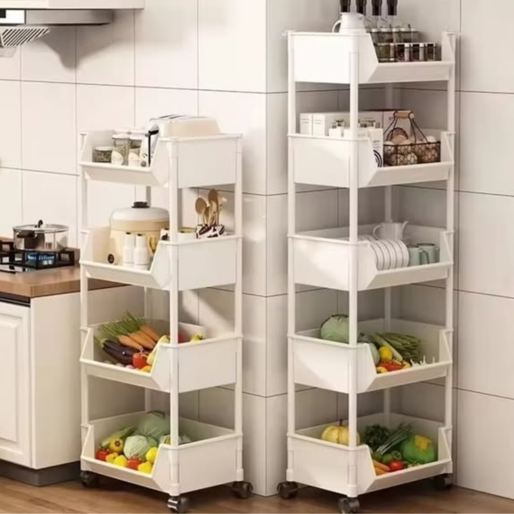 5-Tier Rolling Trolley Storage Organizer