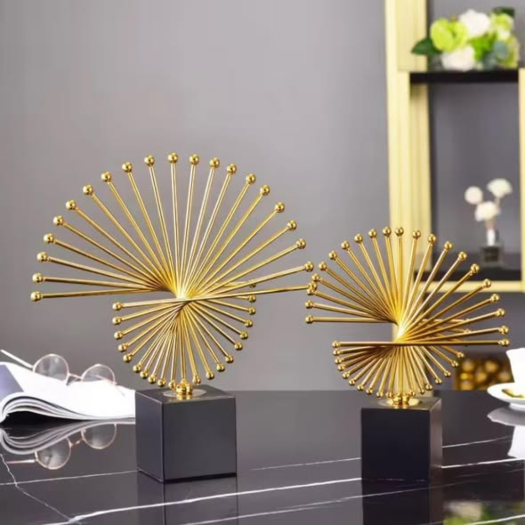 Executive Metal Abstract Spiked Sculpture