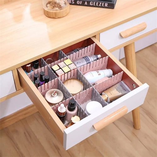 4Pcs Adjustable Drawer Divider Organizer