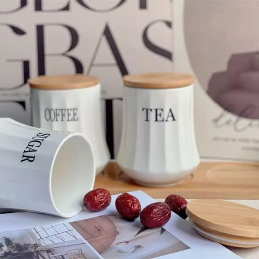 Ceramic Tea coffee sugar canister
