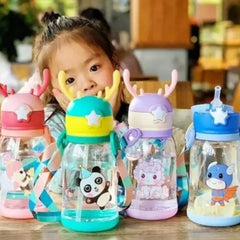 Cute Cartoon Horn Shape Sipper Bottle
